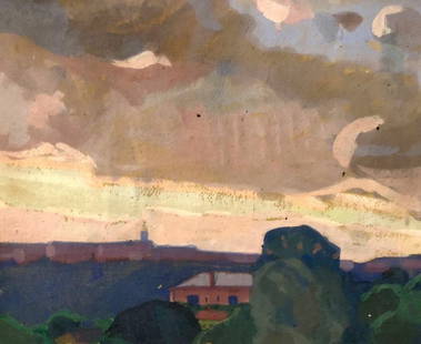 Oil painting Before the rain Khrustalenko Nikolai Alexandrovich: &#8470;GS 319A *** ABOUT THIS PAINTING *** * TITLE: "Before the rain" * ARTISTS: Khrustalenko Nikolai Alexandrovich * SIZE: 33.5x41 cm/'13.18x16.14 inches' * MEDIUM: oil, cardboard * HAND PAINTED: Ori