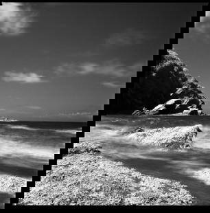 Rocks, Combe Martin, North Devon [Infrared Film] - Silver Gelatin: Title: Rocks, Combe Martin, North Devon [Infrared Film] - Silver Gelatin Photograph - Limited Edition of 10 Artist: Paul Cooklin Origin: United Kingdom Medium: Photography, Black & White on Paper Dime