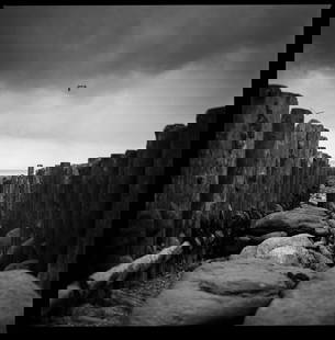 Sea Groyns, Lynmouth Beach, North Devon - Silver Gelatin: Title: Sea Groyns, Lynmouth Beach, North Devon - Silver Gelatin Photograph - Limited Edition of 10 Artist: Paul Cooklin Origin: United Kingdom Medium: Photography, Gelatin on Paper Dimensions: 16 W x