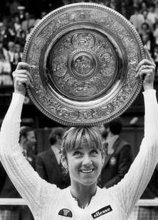 Chris Evert Lloyd' 1976 Archival Pigment Print Framed In Black: Description 'Chris Evert Lloyd' 1976 Archival Pigment Print Framed In Black Chris Evert Lloyd celebrating after winning the Wimbledons Womens Single Final in 1976. (photo by Monte Fresco / Mirror Trin