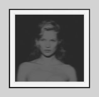 Grey Kate By Batik: Description "Grey Kate" by BATIK Artwork of the supermodel Kate Moss. Made and signed by London based pop artist BATIK. Framed Archival Pigment print, signed limited edition. Print size 16 x 16 inches