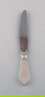 Georg Jensen "Continental" dinner knife in sterling silver and stainless steel. Dated 1933-44.: Title:Georg Jensen "Continental" dinner knife in sterling silver and stainless steel. Dated 1933-44. Description:Georg Jensen "Continental" dinner knife in sterling silver and stainless steel. Dated 1
