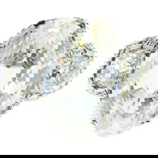 Art Deco 10.03 Carat Diamond GIA Platinum Ring: About the Item Magnificent, one-of-a kind Art Deco diamond ring! Features a 10.03-carat old oval brilliant cut diamond set in platinum and flanked by two old-mine cut diamonds. The center diamond come
