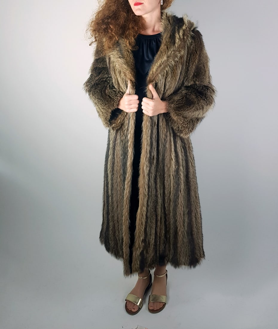 BLACK KARABUL FUR JACKET & FOX COLLAR EU:XL US:20 (1 of 12)