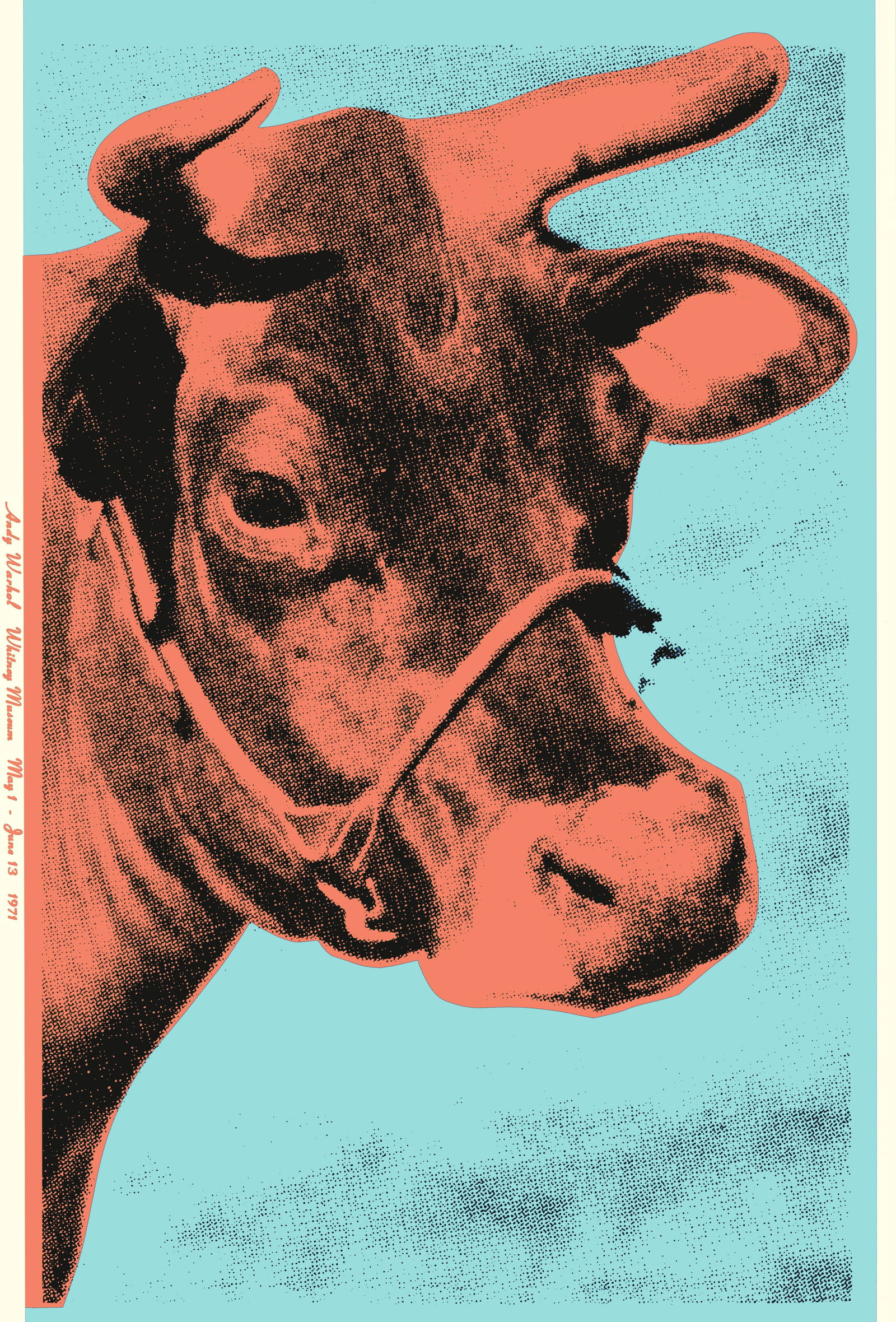 Andy Warhol Cow Poster: Description: Andy Warhol Cow Poster measuring at 46x29 inches Date: 1971 Material: Matte Art Paper Additional Information: Possible Reproduction/Printed Later Reserve: $90.00 Shipping: Domestic: Flat-
