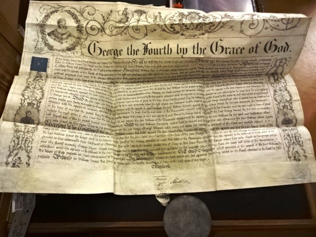 1826 Beautiful English Manuscript Recovery Great Seal (1 of 5)