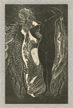 Max Ernst photogram "Mr Knife, Miss Fork": Medium: gelatin silver print (photogram). Printed in 1931 and published in Paris for the journal Arts et Metiers Graphiques. A photogram was an experimental technique conceived by Man Ray and Max Erns
