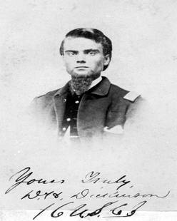 1864, Corporal David H. Dickinson of Co. K, 36th Illinois Infantry, 16th U.S. Colored Troops (USCT): Title: 1864, Corporal David H. Dickinson of Co. K, 36th Illinois Infantry, 16th U.S. Colored Troops (USCT) Infantry Regiment Artist/Source: U.S. ARMY Original Date: SEE TITLE Dimensions: 8X10 or 10X8