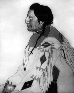 1921, CHIEF JOHN 2-GUN (WHITE CALF), BLACKFOOT.: Title: 1921, CHIEF JOHN 2-GUN (WHITE CALF), BLACKFOOT. Artist/Source: UNKNOWN Original Date: *(See Title) Dimensions: 8x10 or 10x8 Accordingly Description: || UNITED STATES SHIPPING ONLY! || This lot