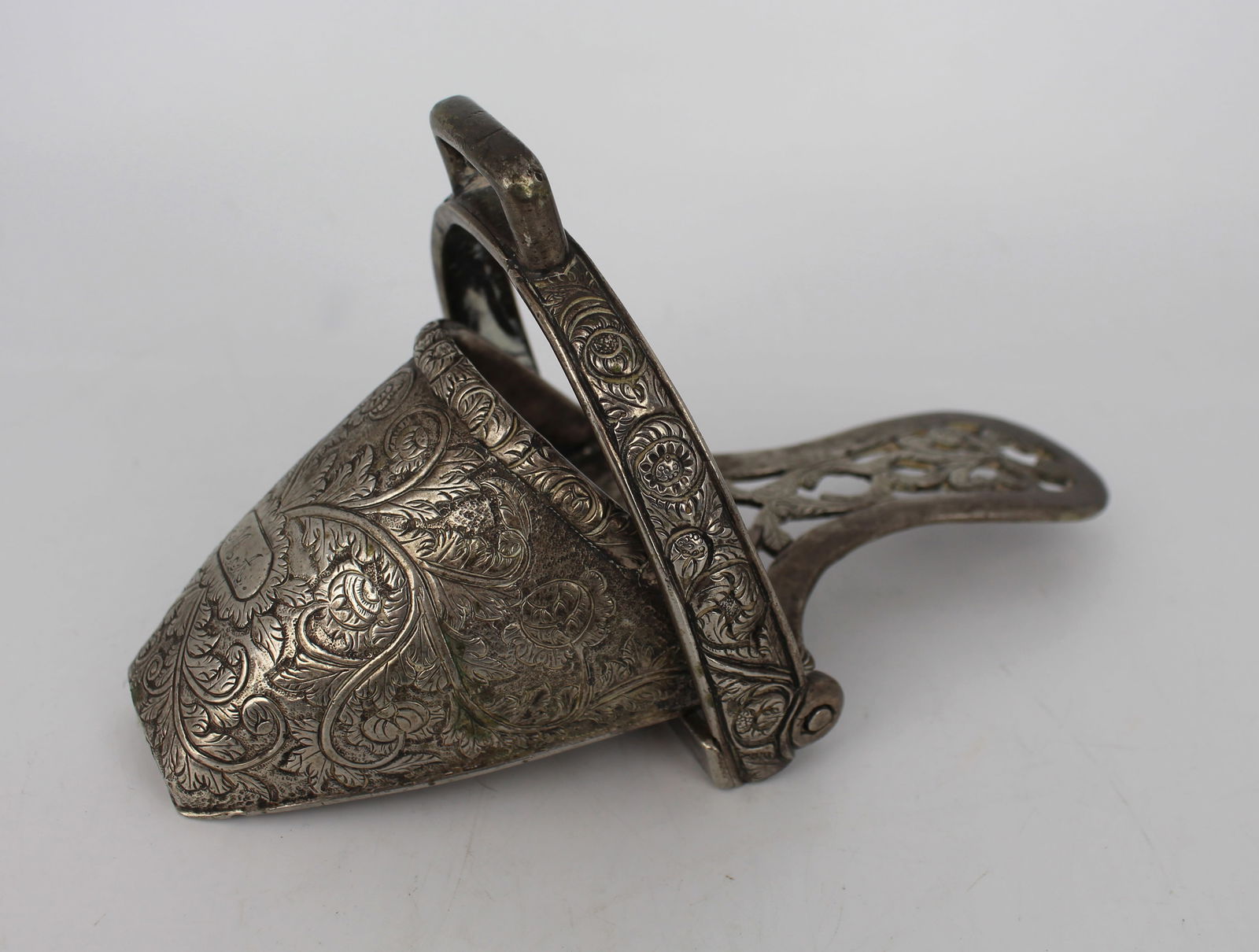 Rare 17th/18th Century Silver-Plated Ornate Shoe Stirrup – Spanish Colonial (1 of 5)