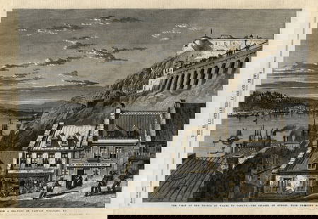 The citadel of Quebec, from Prescott Gate 1860 old antique print picture: TITLE OF THE PRINT: 'The visit of the Prince of Wales to Canada - the citadel of Quebec, from Prescott Gate' DATE PRINTED: 4 August 1860 IMAGE SIZE: Approx Overall page size: 39 x 26cm, 15 x 10 inche