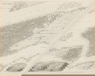 NEW YORK CITY antique town city map plan. Manhattan Brooklyn Jersey. SDUK 1844: TITLE/CONTENT OF MAP: 'NEW YORK' DATE PRINTED: This map was originally published by The Society for the Diffusion of Useful Knowledge in 1840; this date is printed on the map. This edition of the map