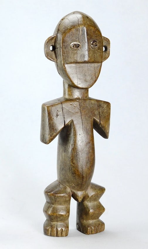Nice African Art rare anthropomorphic Metoko cubist Figure Statue Congo drc (1 of 1)