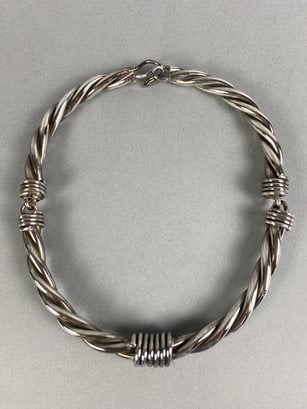 Striking, Heavy Sterling Silver Chocker Necklace (1 of 1)