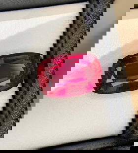 Natural Rubellite Tourmaline Gemstone, Pinkish Red Color Rubellite Gemstone, For Jewelry, October: Materials: Gem type: Tourmaline Carat weight: 3.28 Natural Blue Green Tourmaline Gemstone For Sale , Fancy Cushion Shape Tourmaline For Jewelry, October Birthstone Weight : 3.28 Carat Dimensions : 8*8