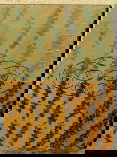 LINDA BURNHAM Fine Gallery California Modernist Abstract 1992 oil painting: LINDA BURNHAM (b. 1950). California Modernist. Abstract, 1992, 16" x 12" oil on wood panel, signed/dated on the back in pencil: L.Burnham 1992. Unframed. Provenance: Christopher Grimes Gallery, Santa