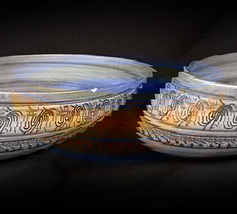 Antique Vallauris HB Handcrafted Large Bowl – Decorative Centerpiece: Title: Antique Vallauris HB Handcrafted Large Bowl – Decorative Centerpiece Origin:France Dimension: Diameter: 23.5 cm (9.3 in)Height: 9 cm (3.5 in) Materials:Ceramic Year:20th century Description:T