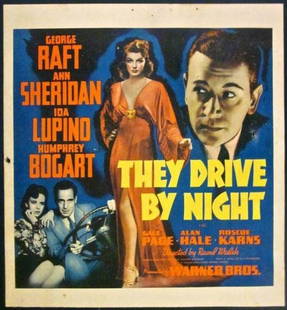 They Drive By Night - Bogart (1940) US Window Card Movie Poster: They Drive By Night - Bogart (1940) US Window Card Movie Poster, Please refer to the attached photos to determine the condition of this original vintage item. Note: LB means Linen Backed. Ready for yo