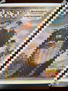 Saturday Evening Post - Art By Norman Rockwell (1949) 22x28 US Newstand Poster: Saturday Evening Post - Art By Norman Rockwell (1949) 22x28 US Newstand Poster, Please refer to the attached photos to determine the condition of this original vintage item. Note: LB means Linen Backe