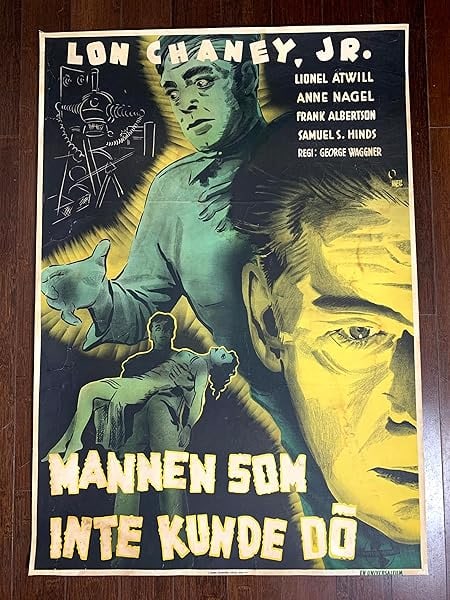 Man Made Monster - Lon Chaney Jr. (1941) 28x39 Swedish Movie Poster LB (1 of 6)