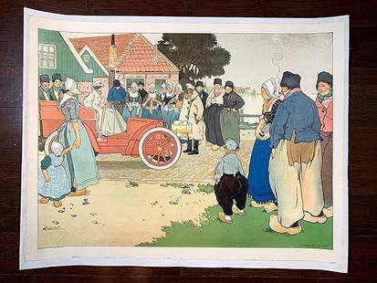 Voitures Germain/Sagot - Art By Henry Cassiers (1902) 21.25x27.875 French Advertising Poster LB: Voitures Germain/Sagot - Art By Henry Cassiers (1902) 21.25x27.875 French Advertising Poster LB, Please refer to the attached photos to determine the condition of this original vintage item. Note: LB