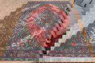 9.5x12.7 ft, Persian Rug, Pink Modern Rug