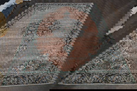 8'2x11'4 ft, PERSIAN STYLE RUG: Title: 8'2x11'4 ft, PERSIAN STYLE RUGOridign: Turkey Date/Period: 1960 - 1970 Materials: Wool and Cotton Size: Width: 8.2 feet Length: 11.4 feet Provenance: This Turkish one-of-a-kind Anatolian Vintag