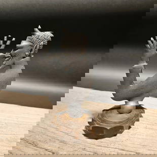 Iron Brass Devil Radiator Cap: 5 3/4" Tall x 3" Wide 2 3/8" thread Wonderful reproduction Radiator cap. Good detail cast iron slightly aged to look like an antique. Certainly hard to tell its age. Very solid! Looks great on display