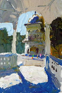 Oil painting Sunny summer day Egor Ktpatunov: Svash 94 *** ABOUT THIS PAINTING *** * TITLE: "Sunny summer day" * ARTISTS: Egor Ktpatunov * SIZE: 22х14 cm/'8.66x5.51 inches' * MEDIUM: oil, hardboard * HAND PAINTED: Original painting from our