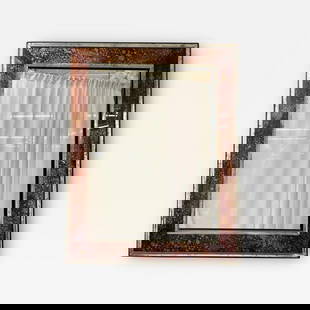 Hollywood Regency Tortoise Shell Wall, Console over the Mantle Mirror: Description: Hollywood Regency tortoise shell design wall, console over the mantle mirrors. A pair of simply stunning show stopping wall or console mirrors. Each tortoise shell fashioned border framed