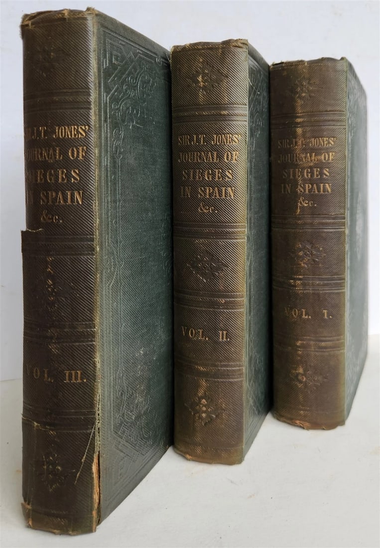 1846 JOURNALS of SIEGES by DUKE of WELLINGTON ARMY in SPAIN antique ILLUSTRATED: Jones, Major-General Sir John T. Journals of sieges carried on by the army under the Duke of Wellington, in Spain, during the years 1811 to 1814 : with notes and additions ; also memoranda relative to