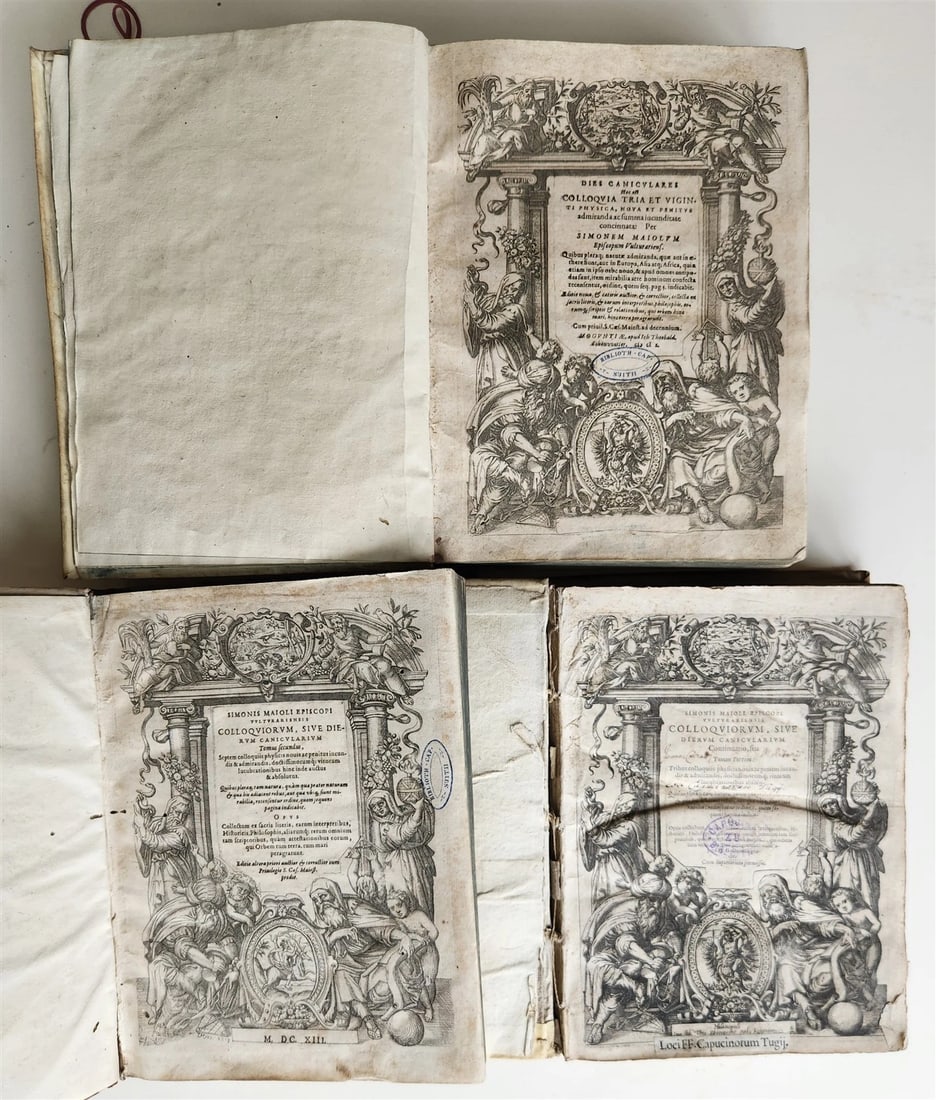 1609-1613 DEMONOLOGY & LYCANTHROPY SCIENTIFIC ENCYCLOPEDIA 3 VOLS antique VELLUM (1 of 8)