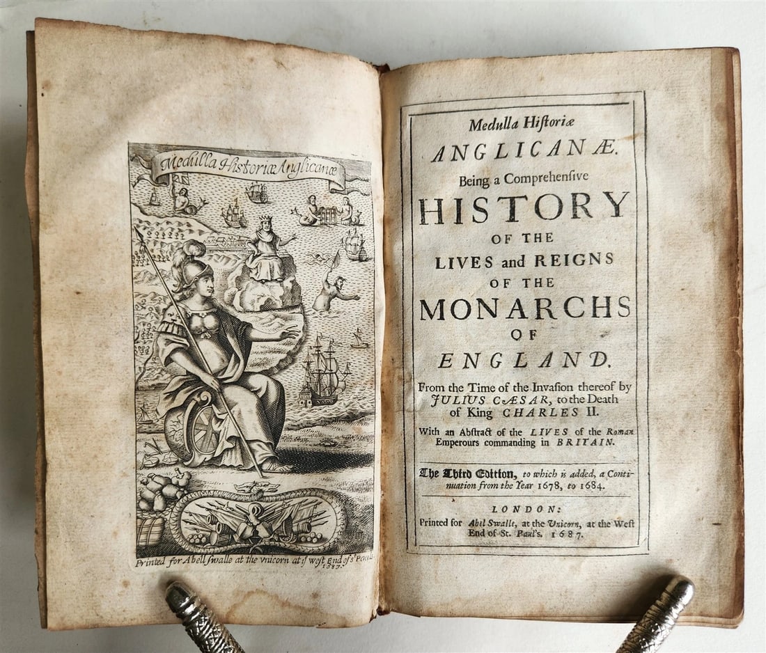 1687 HISTORY OF THE LIVES AND REIGNS OF MONARCHS OF ENGLAND antique in ENGLISH (1 of 8)