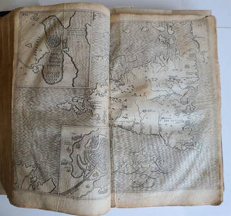 1677 HISTORY of the WORLD by WALTER RALEIGH antique ILLUSTRATED w/ MAPS English: The History of the World In Five Books RALEIGH, Sir Walter. London: Robert White, 1677. Folio: 9 by 14" 19 century cloth binding, damaged spine. Some dampstains. A few pages with archival tape repairs