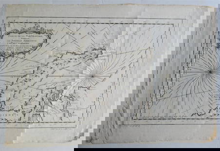 1758 MAP PARTIE DE LA MER GLACIALE contenants La Nouvelle Zemble RUSSIA antique: Partie de la Mer Glaciale contenants La Nouvelle Zemble et le Pays des Samoiedes. Suivant les decouvertes des Hollandois et les Cartes de Russes.. Pour servir a l'Histoire Generale des Voyages. Paris: