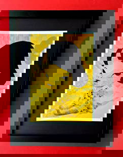 DEATH NYC Hand Signed Print Framed 16X12in COA "LITTLE LUXURY NARA MONSTER": This is a Stunning and Scarce 100% Authentic New Print by Death NYC Hand Signed and Numbered in Pencil by the Artist Limited Edition of 100 Print Size: About 10x8in Fine Art 300 gsm Paper Print is Bli