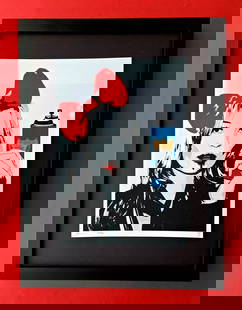 DEATH NYC Hand Signed Print Framed 16X12in COA "KATE MOSS VS. THE SYSTEM": This is a Stunning and Scarce 100% Authentic New Print by Death NYC Hand Signed and Numbered in Pencil by the Artist Limited Edition of 100 Print Size: About 10x8in Fine Art 300 gsm Paper Print is Bli