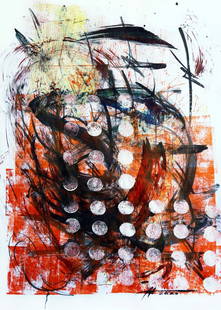 Acrylic painting Interactions of energy Anatoliy Menkiv: 113MENK Painter: Anatoliy Menkiv Size: 60x84 cm/23.62x33.07 inches Components: acrylic, paper Original painting - Metaphysics series CONDITION: excellent ARTIST: Anatoliy Menkiv is a famous Ukrainian