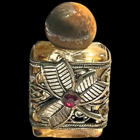 Vintage Western Germany Caged Perfume Bottle