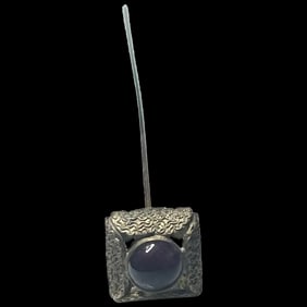 Vintage Amethyst Cabochon Hatpin