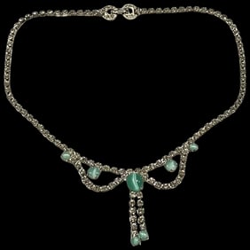 Vintage Rhinestone Statement Necklace