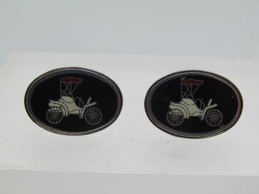 Vintage Enameled Model A/Model T Cufflinks, 1960's