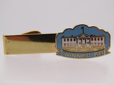 Vintage Enameled White House Winner 68 Tie Clasp, (Nixon) - Political Collectible.