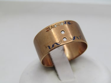 Vintage Fraternal Order of Eagles, Wide Band Ring, Sz. 9, Early 1900's or Older