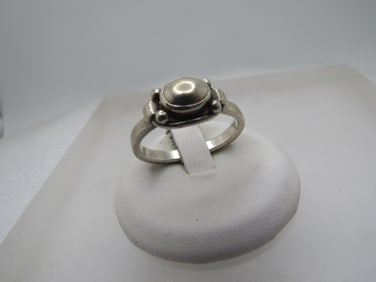 Vintage Sterling Domed Ring, Unisex, Sz. 8, 1980's-1990's, Boho