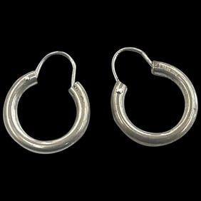 Vintage Sterling Silver Mini Hoop Earrings