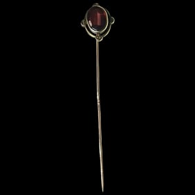 Vintage 14k Gold Garnet Stickpin