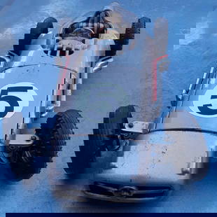 JNF Mercedes 194 racer "Solo" (made in Germany), c8, multiple programmable patterns, rack and pinion: JNF Mercedes 194 racer "Solo" (made in Germany), c8, multiple programmable patterns, rack and pinion steering, battery operated. Reserve: $359.00 Shipping: Domestic: Flat-rate of $25.00 to anywhere wi