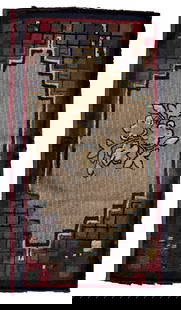 Handmade antique American Hooked rug 2.1' x 4' (67cm x 122cm) 1880s: Title: Handmade antique American Hooked rug 2.1' x 4' (67cm x 122cm) 1880s Origin:USA Dimension: 2.1' x 4' (67cm x 122cm) Materials:wool Year:1880s Description:Handmade antique American Hooked rug in