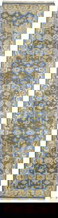 Gray Floral 3X10 Oushak Chobi Oriental Runner Rug: Title: Gray Floral 3X10 Oushak Chobi Oriental Runner Rug Description:Hand Knotted 3X10 gray oriental runner made with vegetable dyes (fine wool pile and cotton foundation), superior knot count, and al